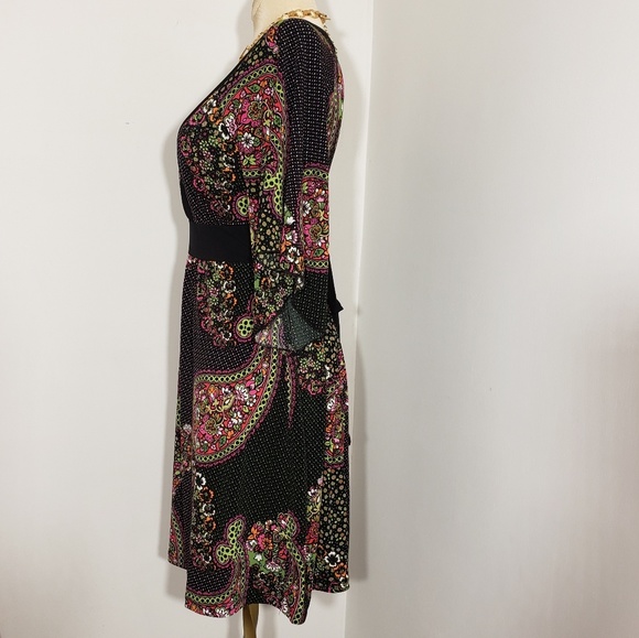 Xoxo faux wrap dress with back sash size Small - Picture 3 of 5